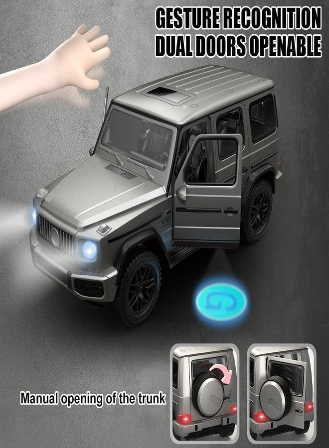 JOYJAY 2.4G RC Cars for Kids, 1:14 Remote Control Jeep Toy with LED Lights, Gesture Sensing Open Doors Racing SUV Truck, Off-Road All Terrain Crawler Vehicle Toy, Birthday for Boys - Image 2